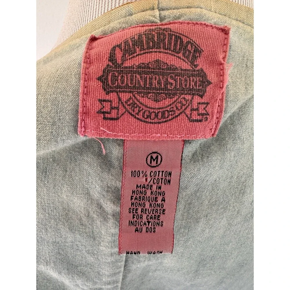 Cambridge Dry Goods Western Vest Open Front Patchwork Quilted Medium M - Picture 11 of 13